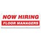 Signmission Now Hiring Floor Managers Banner Apply Inside Accepting Application, 36" x 96", B-96-30245 B-96-30245 - alternate 1